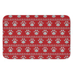 Christmas Paw Knitted Pattern Print Indoor Door Mat