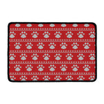 Christmas Paw Knitted Pattern Print Kitchen Mat