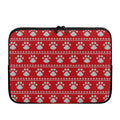 Christmas Paw Knitted Pattern Print Laptop Sleeve