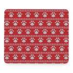 Christmas Paw Knitted Pattern Print Mouse Pad