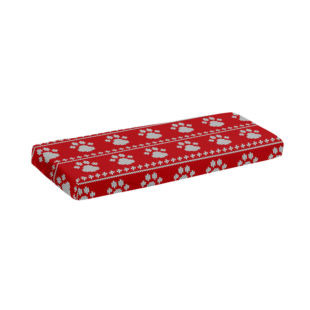 Christmas Paw Knitted Pattern Print Piano Keyboard Cover