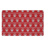 Christmas Paw Knitted Pattern Print Polyester Doormat