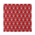 Christmas Paw Knitted Pattern Print Silk Bandana