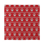 Christmas Paw Knitted Pattern Print Silk Bandana