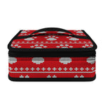Christmas Paw Knitted Pattern Print Small Lunch Bag