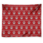 Christmas Paw Knitted Pattern Print Tapestry