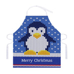 Christmas Penguin Knitted Print Adjustable Apron
