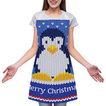 Christmas Penguin Knitted Print Adjustable Apron