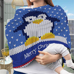 Christmas Penguin Knitted Print Baby Seat Cover