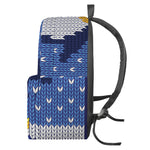 Christmas Penguin Knitted Print Backpack