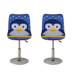 Christmas Penguin Knitted Print Bar Stool Covers