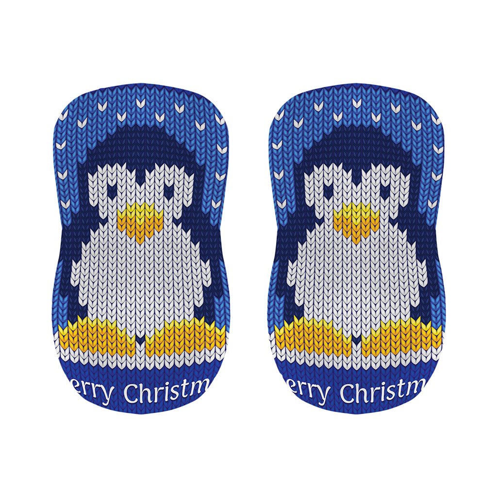 Christmas Penguin Knitted Print Bar Stool Covers