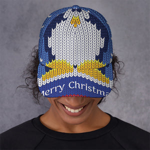 Christmas Penguin Knitted Print Baseball Cap