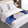 Christmas Penguin Knitted Print Bed Runner