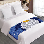 Christmas Penguin Knitted Print Bed Runner