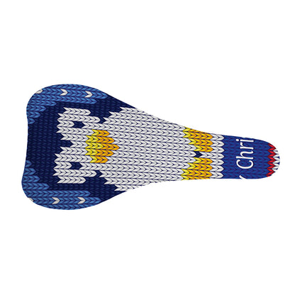 Christmas Penguin Knitted Print Bicycle Seat Cover
