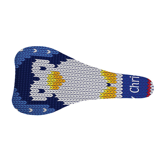 Christmas Penguin Knitted Print Bicycle Seat Cover