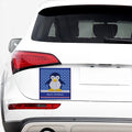 Christmas Penguin Knitted Print Car Sticker