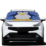 Christmas Penguin Knitted Print Car Windshield Snow Cover