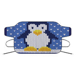 Christmas Penguin Knitted Print Car Windshield Snow Cover