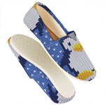 Christmas Penguin Knitted Print Casual Shoes
