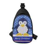 Christmas Penguin Knitted Print Chest Bag