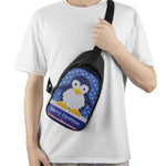 Christmas Penguin Knitted Print Chest Bag