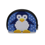 Christmas Penguin Knitted Print Coin Purse