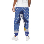 Christmas Penguin Knitted Print Cotton Pants