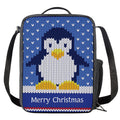 Christmas Penguin Knitted Print Crossbody Lunch Bag