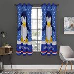 Christmas Penguin Knitted Print Curtain
