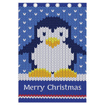 Christmas Penguin Knitted Print Curtain