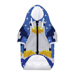 Christmas Penguin Knitted Print Dog Zip Up Hoodie