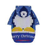 Christmas Penguin Knitted Print Dog Zip Up Hoodie