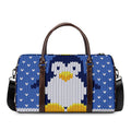 Christmas Penguin Knitted Print Duffel Bag