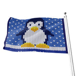 Christmas Penguin Knitted Print Flag