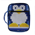 Christmas Penguin Knitted Print Front Pocket Bible Bag