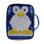 Christmas Penguin Knitted Print Front Pocket Bible Bag