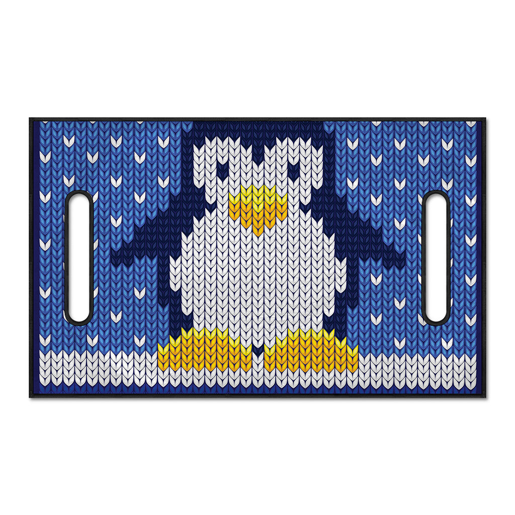 Christmas Penguin Knitted Print Golf Cart Seat Cover