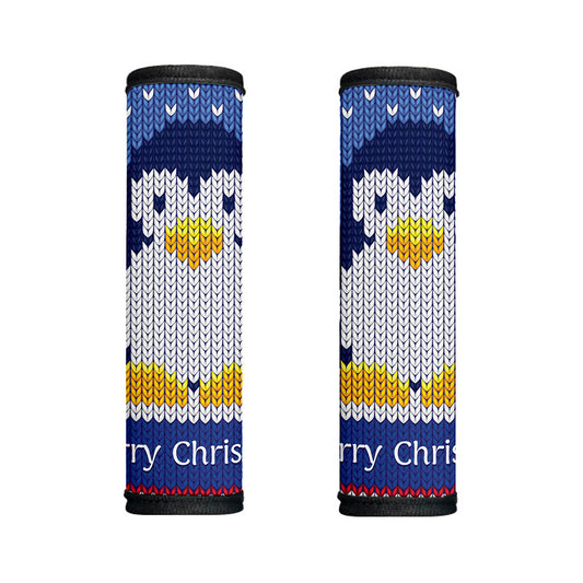 Christmas Penguin Knitted Print Handle Covers