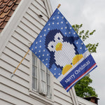 Christmas Penguin Knitted Print House Flag