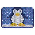 Christmas Penguin Knitted Print Indoor Door Mat