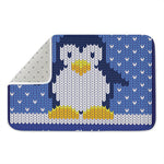 Christmas Penguin Knitted Print Indoor Door Mat
