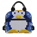 Christmas Penguin Knitted Print Insulated Lunch Bag