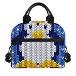 Christmas Penguin Knitted Print Insulated Lunch Bag