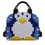 Christmas Penguin Knitted Print Insulated Lunch Bag