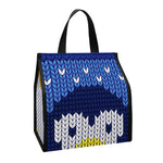 Christmas Penguin Knitted Print Insulated Lunch Tote