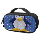 Christmas Penguin Knitted Print Insulin Cooler Travel Case
