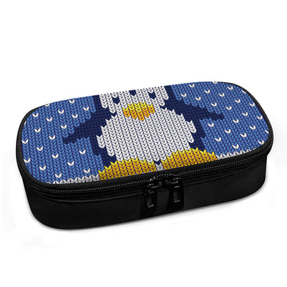 Christmas Penguin Knitted Print Insulin Cooler Travel Case