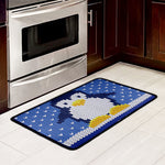 Christmas Penguin Knitted Print Kitchen Mat